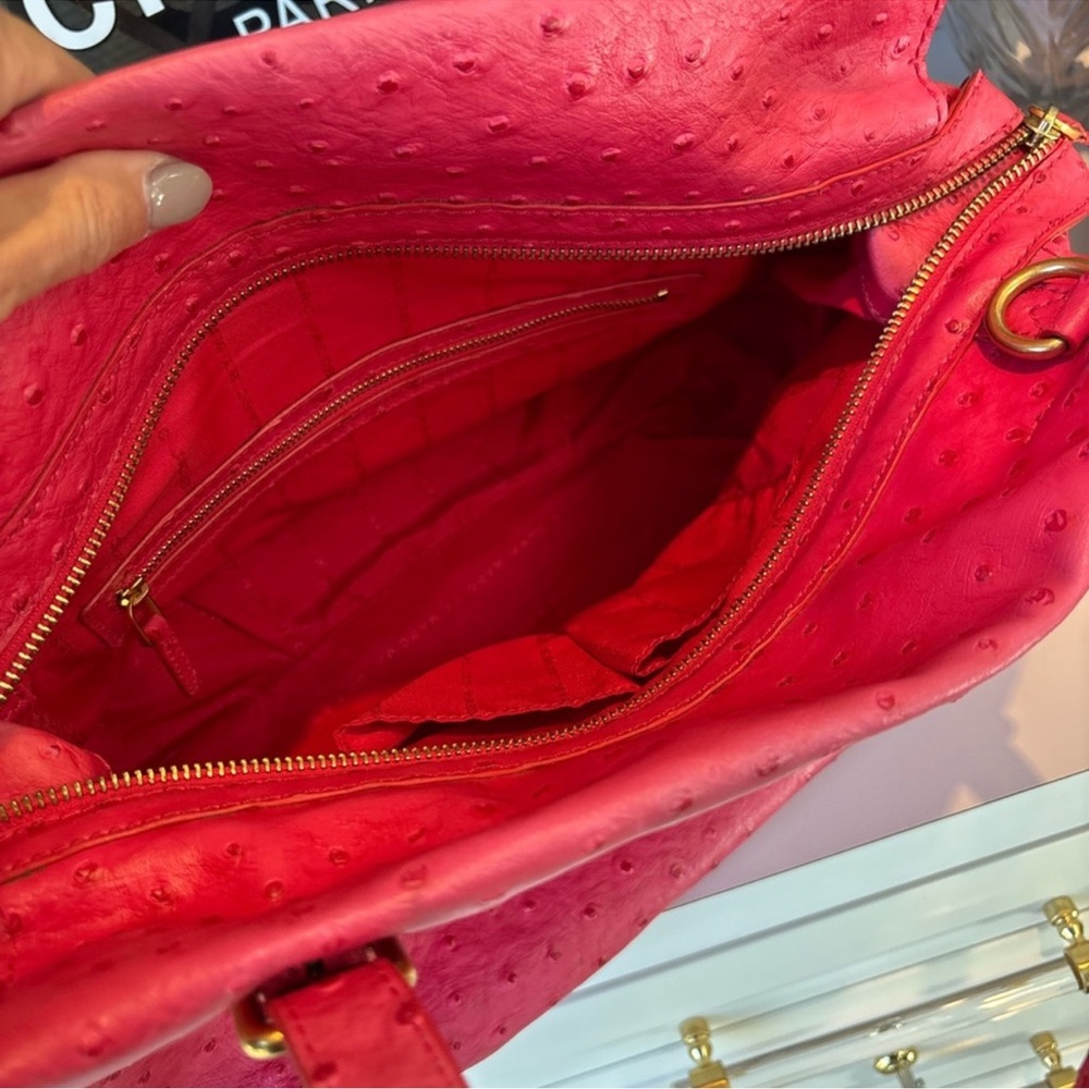 Marc Jacobs Pink Ostrich Leather Shoulder Bag - Picture 5 of 10
